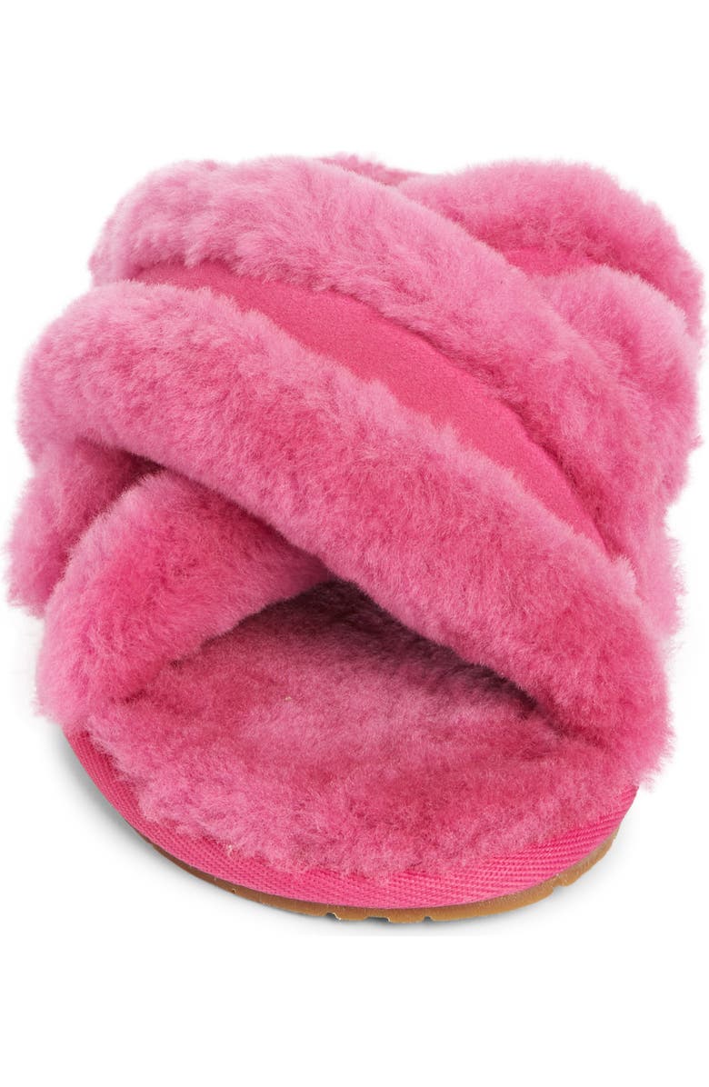 UGG<sup>®</sup> Scuffita Genuine Shearling Slide Slipper, Alternate, color, Dark Peony