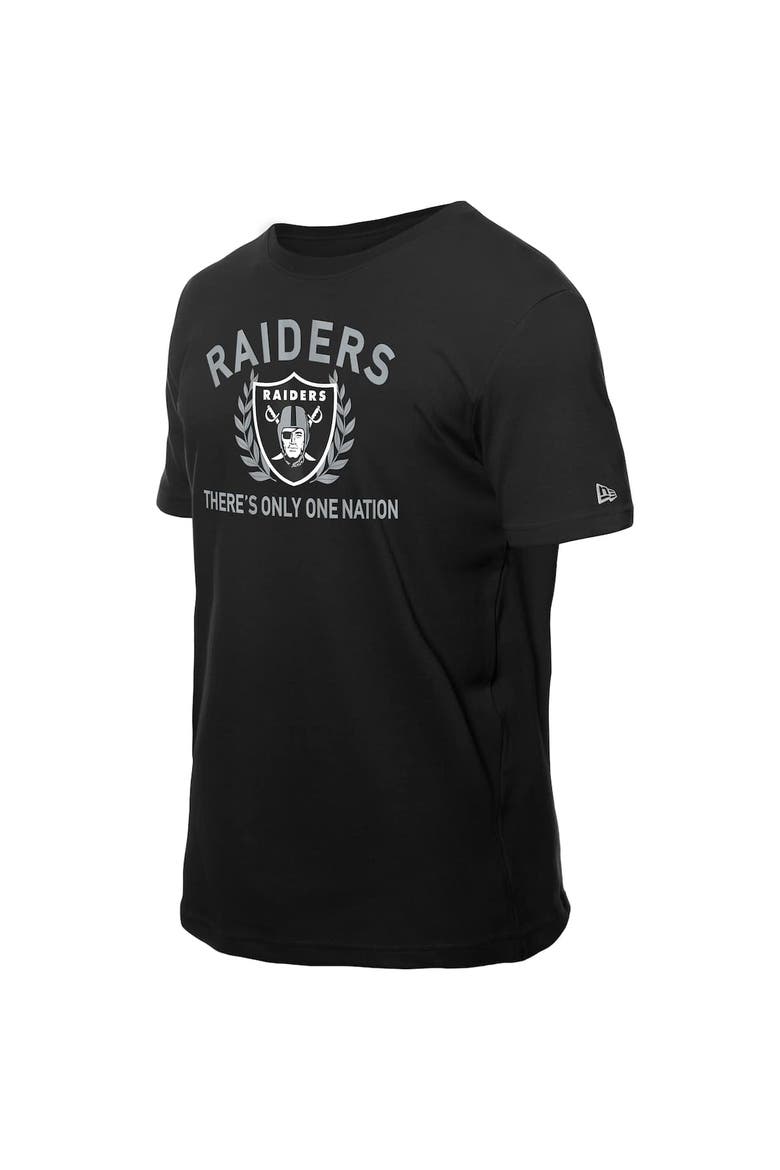 Men's New Era Black Las Vegas Raiders 2025 NFL Draft T-Shirt, Alternate, color, Black