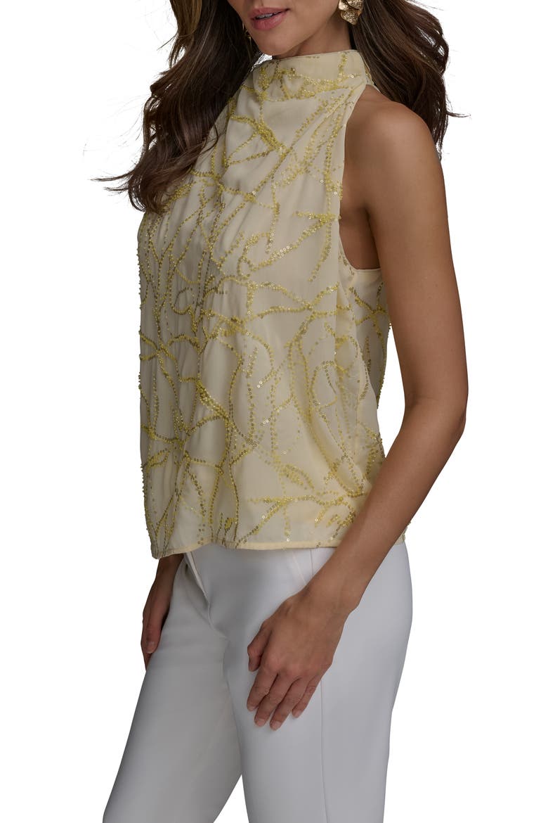 Embellished Cutaway Shoulder Top, Alternate, color, K4P