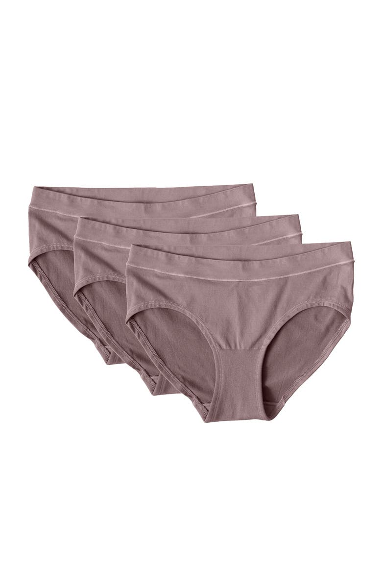 Ingrid & Isabel Cooling Seamless Maternity Underwear, 3-Pack, Main, color, Deep Taupe