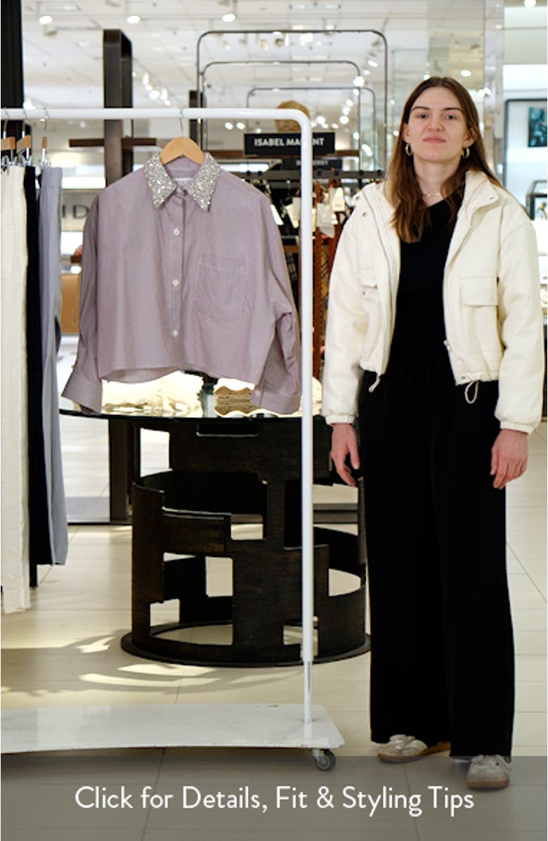 Next Ex with Crystal Collar Cotton Button-Up Shirt, sales video thumbnail