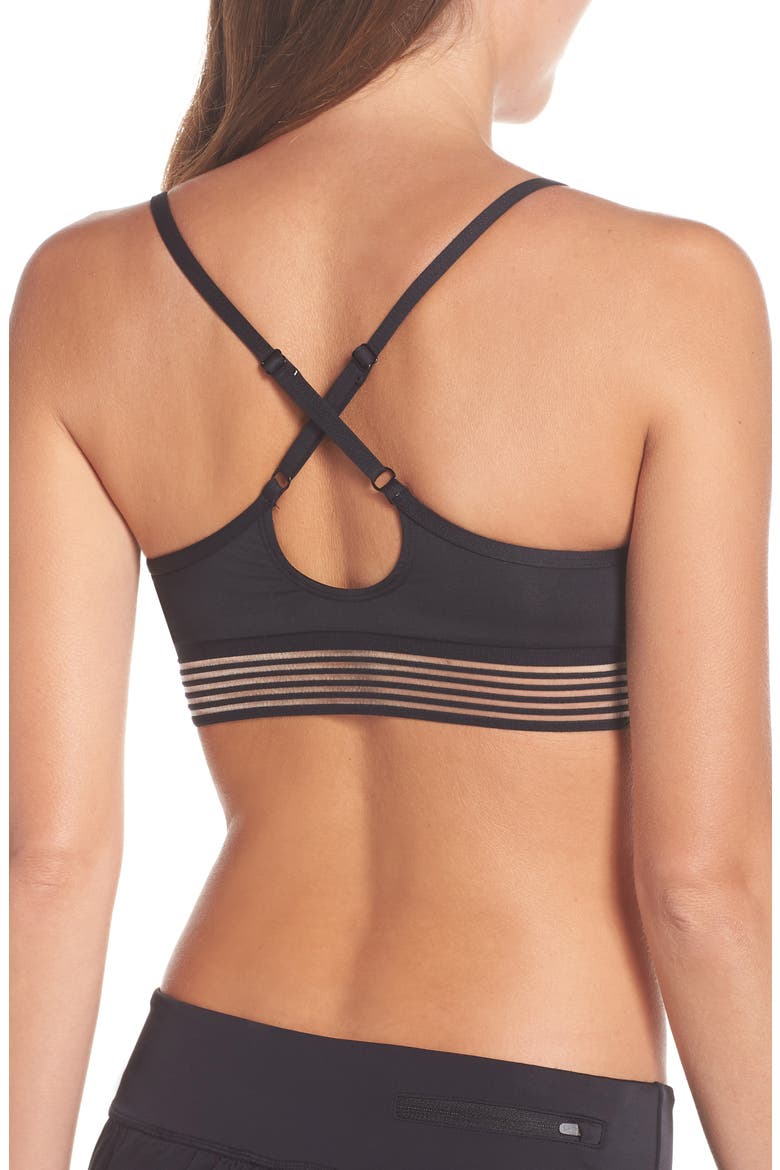 Crossback Sport Bikini Top, Alternate, color, BLACK