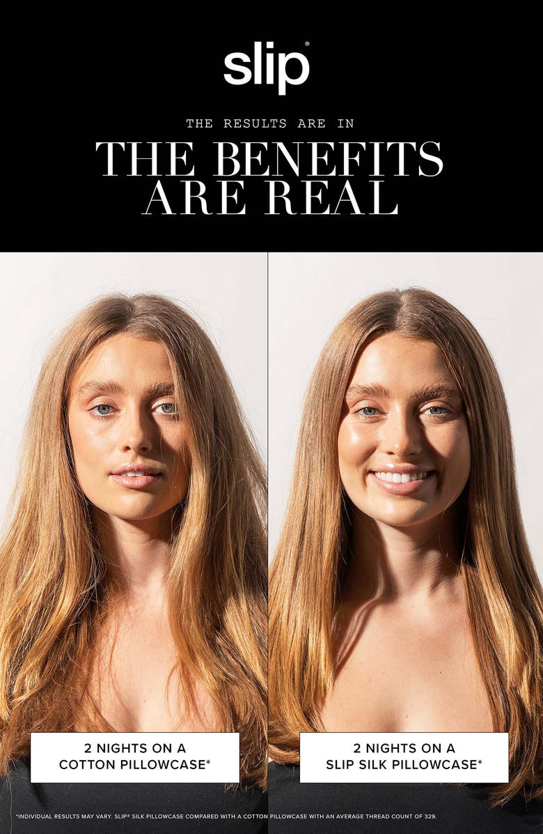 slip Lace Pure Silk Queen Pillowcase, Alternate, color, Sweetie