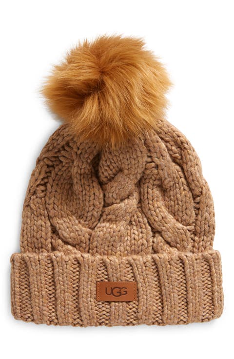 Cable Knit Pom Beanie