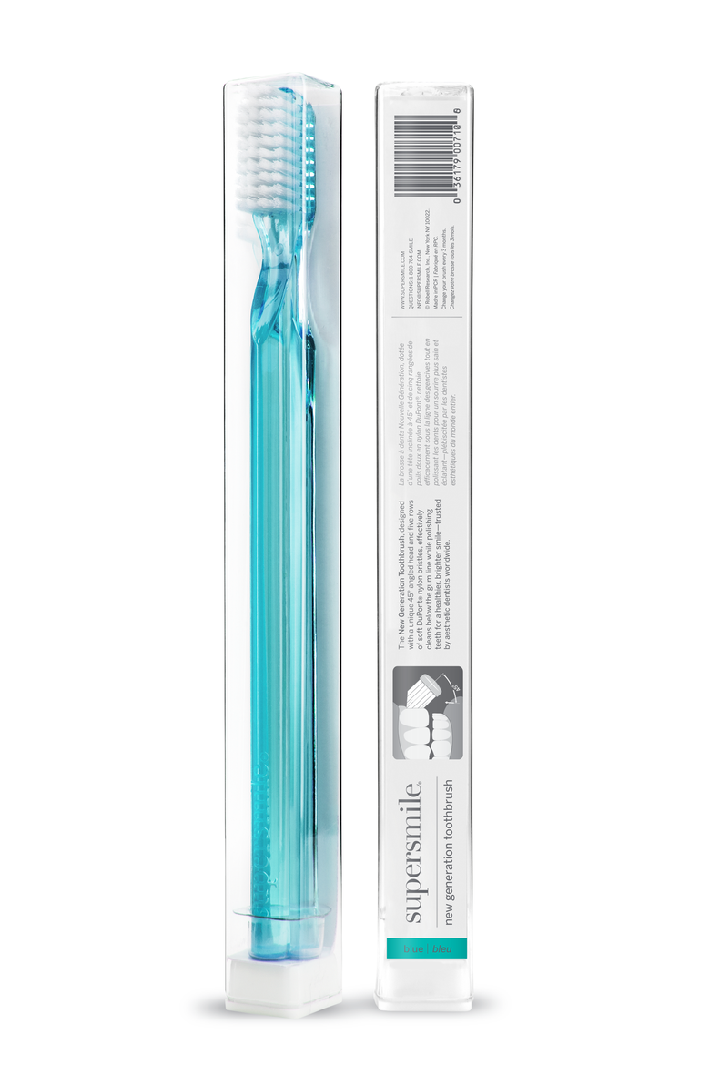 2-Pack New Generation 45° Patented Long Toothbrush - Blue, Alternate, color, Blue