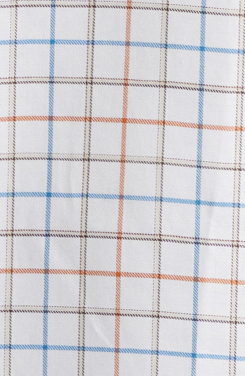 Scott Barber Windowpane Prep Cotton Twill Button-Down Shirt, Alternate, color, Auburn