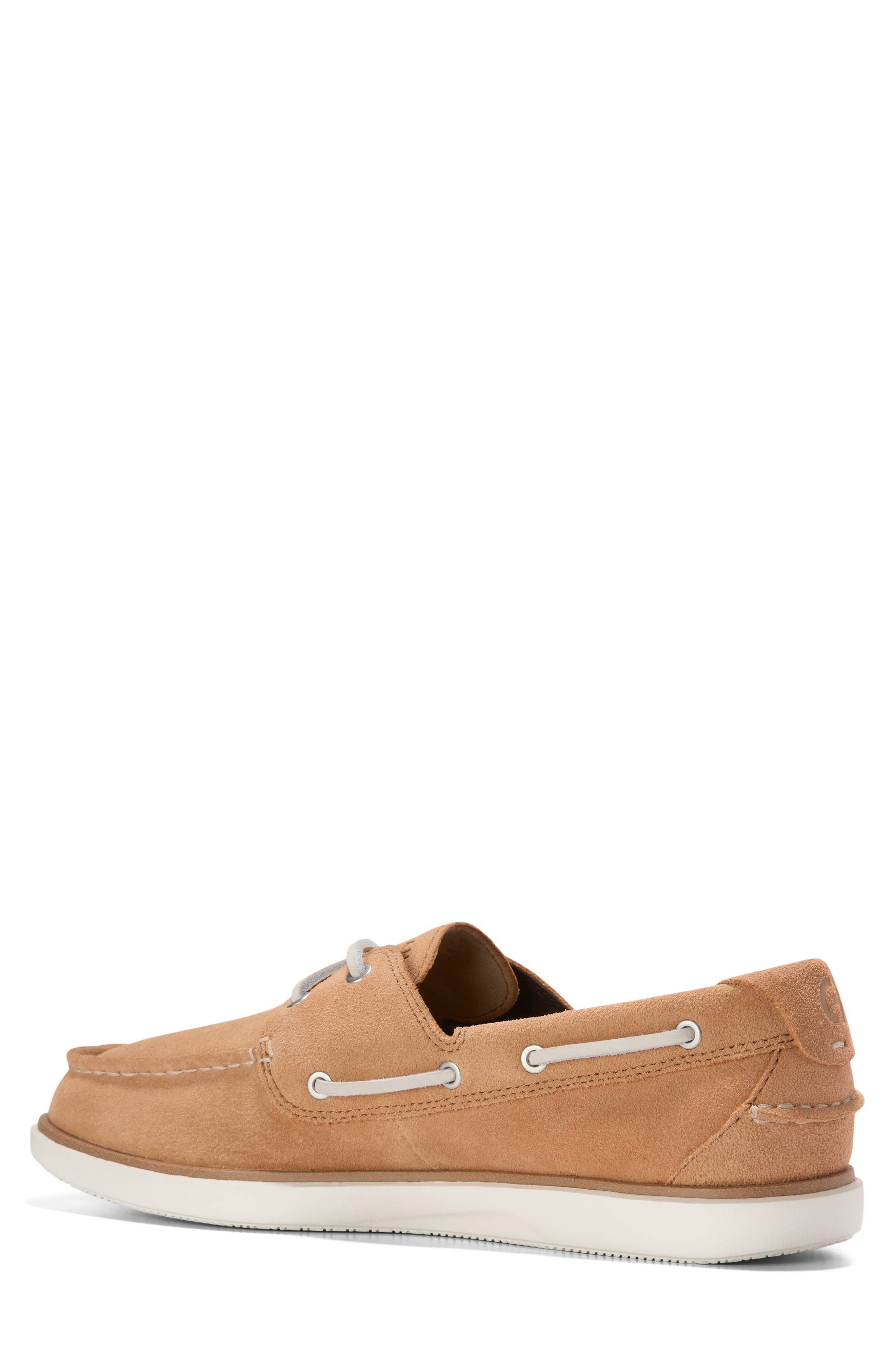 Cole Haan GrandPrø Windward Boat Shoe, Alternate, color, Biscuit Suede / Silver Birch