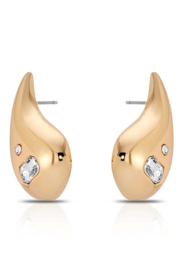 Teardrop Statement Earrings, Alternate, color, GOLD