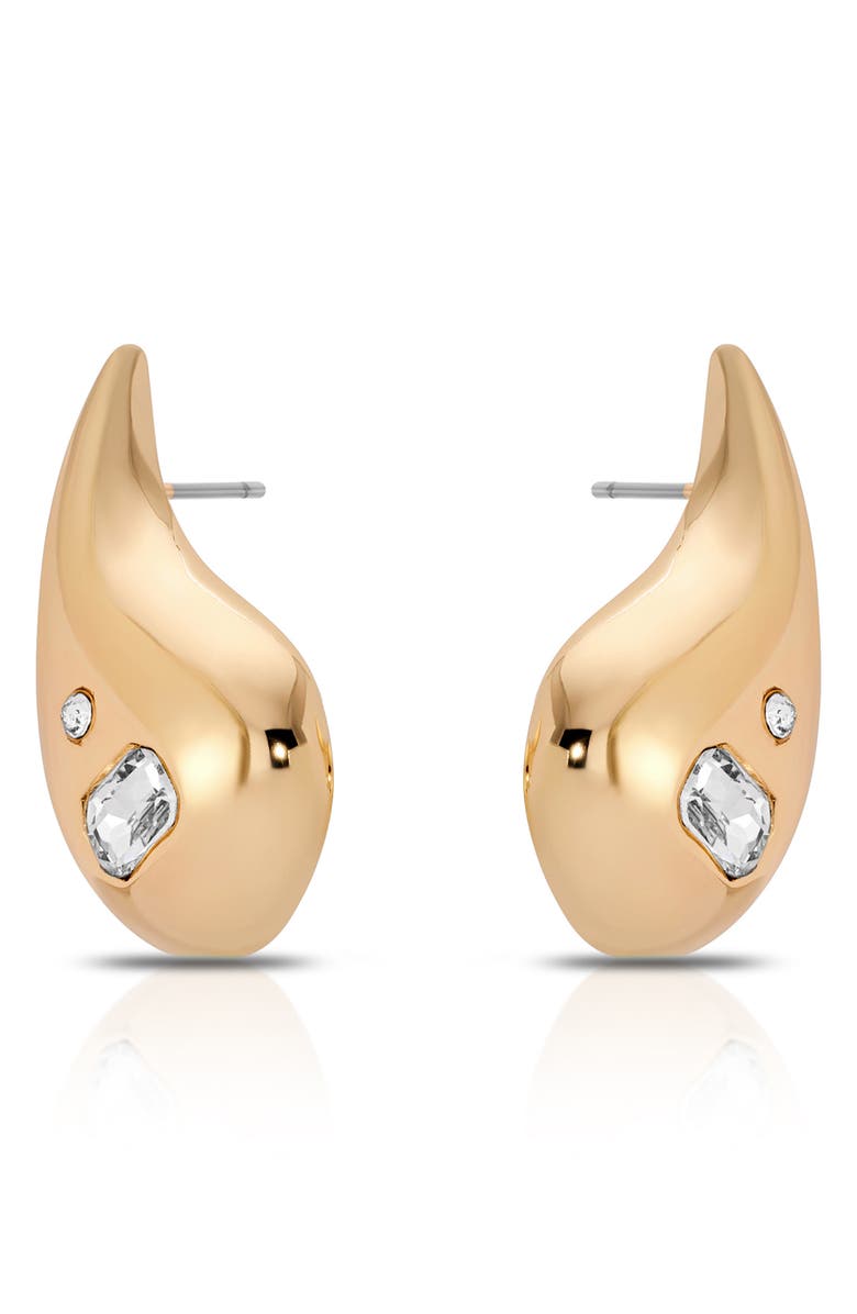 Ettika Teardrop Statement Earrings, Alternate, color, Gold