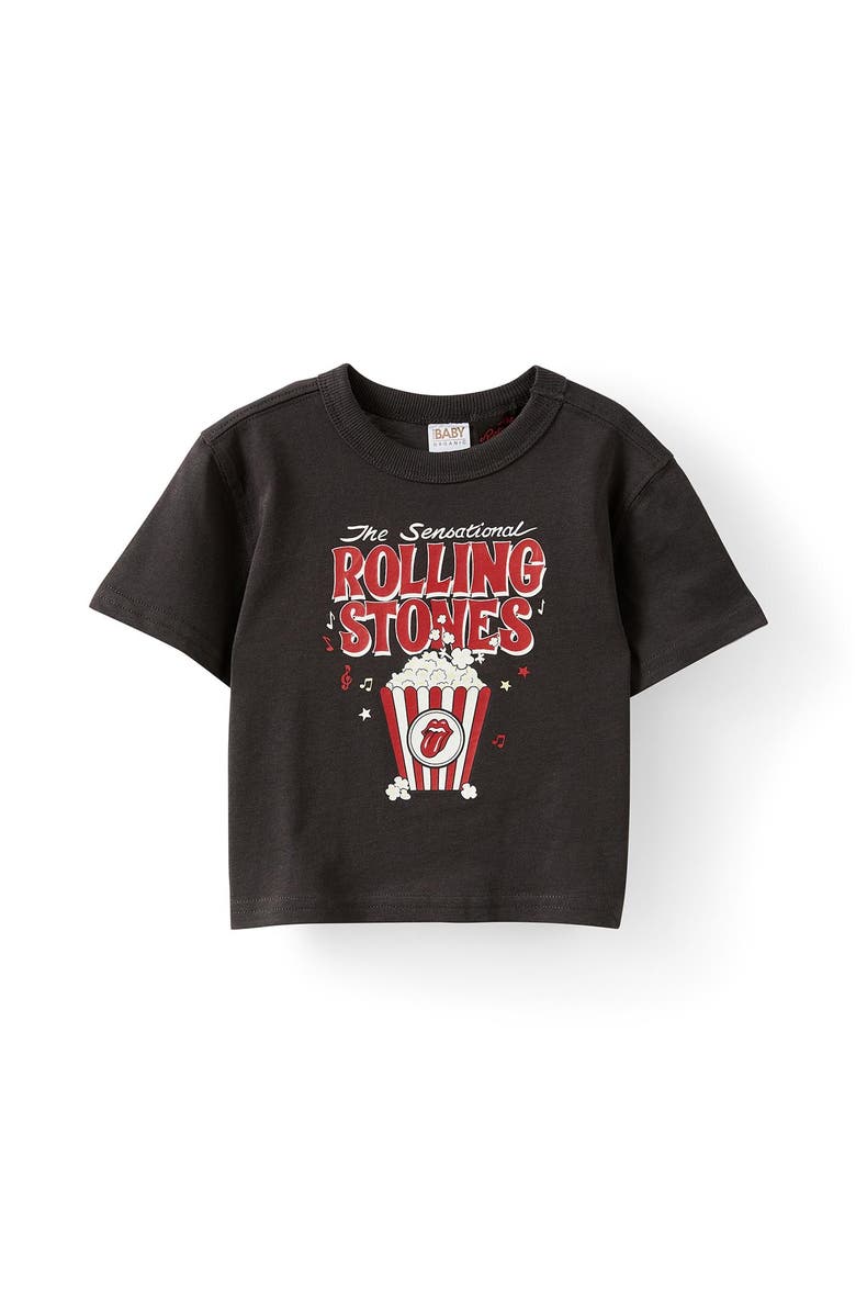 Cotton On Kids Bobbi Short Sleeve Lcn Tee, Main, color, Phantom Rolling Stones