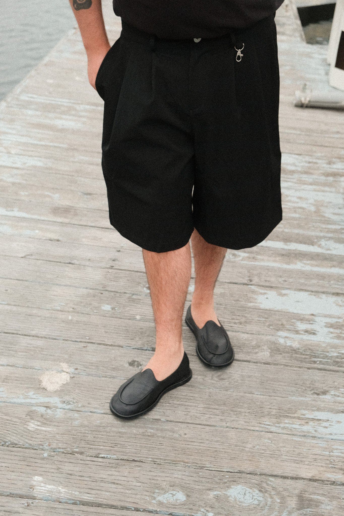 Naked Wolfe Reef Leather Slip-On, Alternate, color, Black