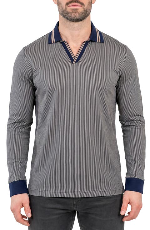 Unknown Long Sleeve Cotton Polo