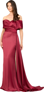 LARA New York Off Shoulder Satin Dress