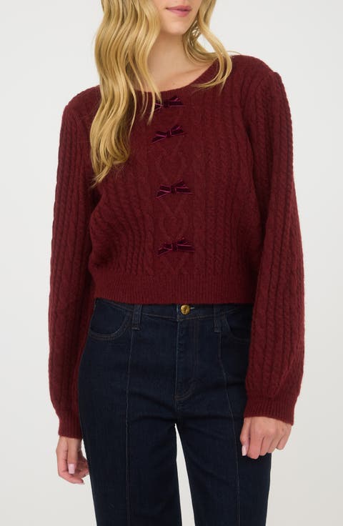 Ribbon Crewneck Sweater