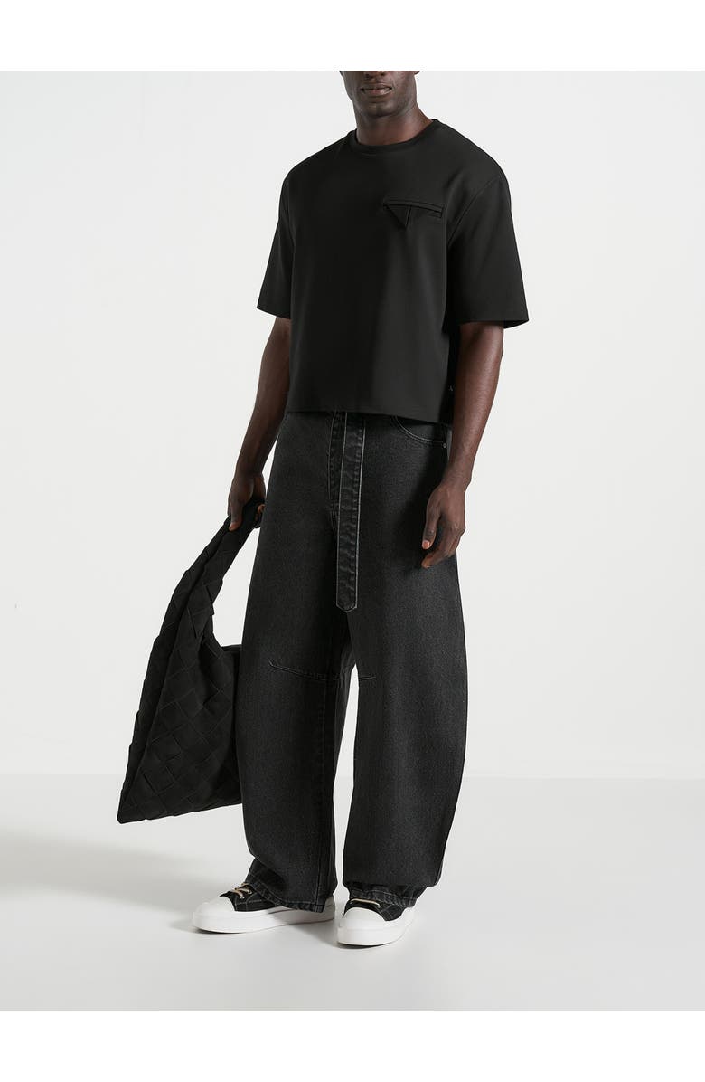 Manière De Voir Xander Barrel Leg Jeans, Alternate, color, Black