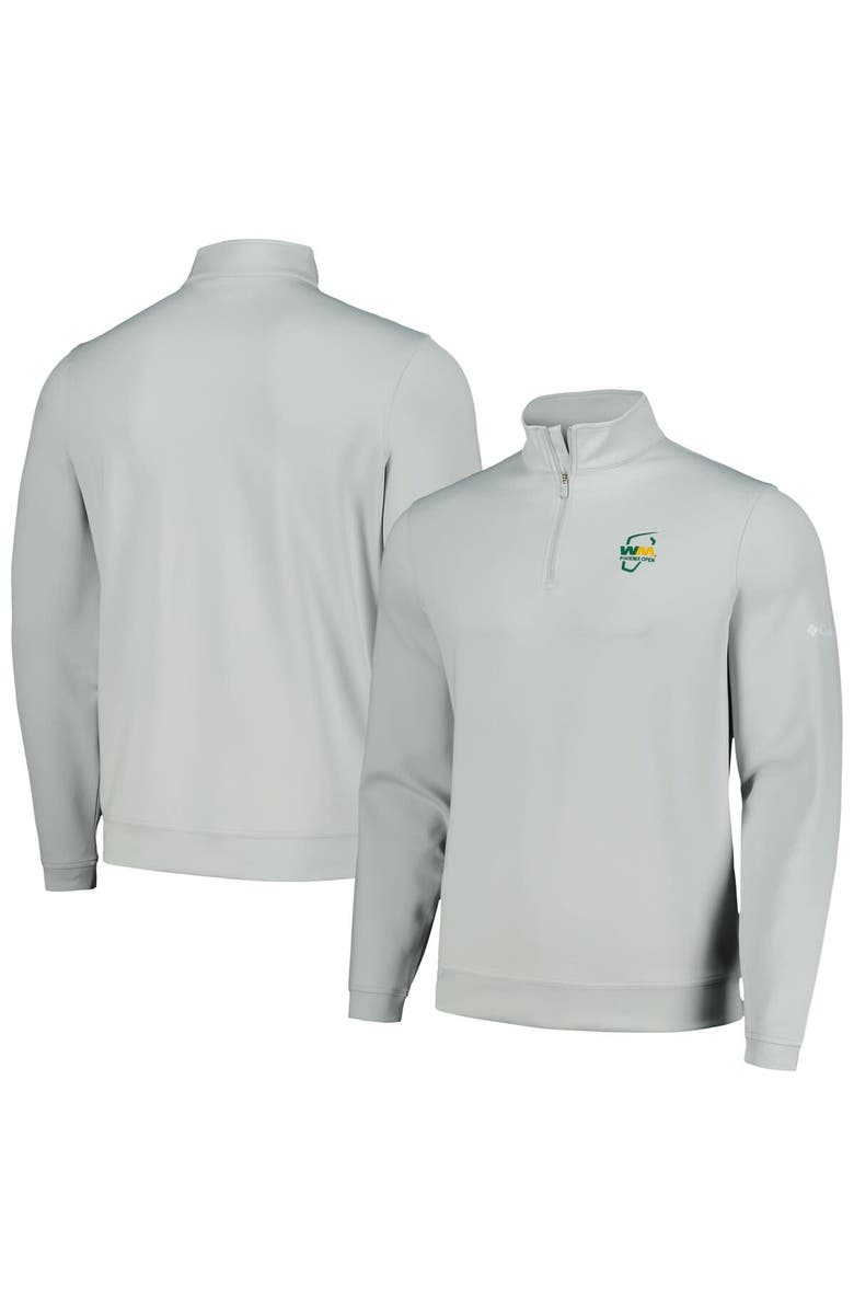 Columbia Men's Columbia Gray WM Phoenix Open Wickham Hills Omni-Wick Quarter-Zip Jacket, Alternate, color,