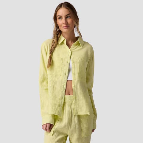 Bga Cotton Gauze Long-sleeve Button-down - Women's