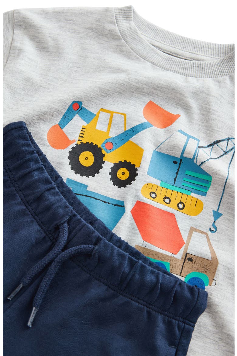 Kids' Oversize Construction Graphic T-Shirt & Pull-On Shorts Set, Alternate, color, GREY