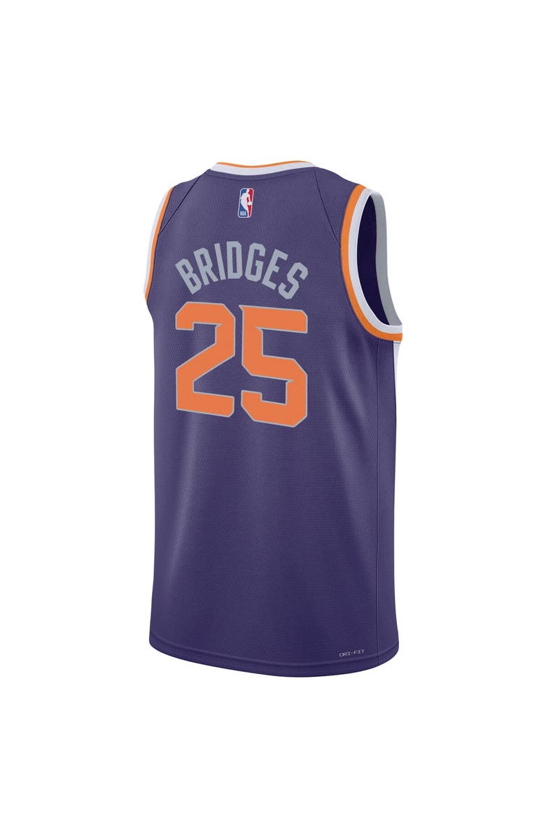 Nike Youth Nike Mikal Bridges Purple Phoenix Suns Swingman Jersey - Icon Edition, Alternate, color, 