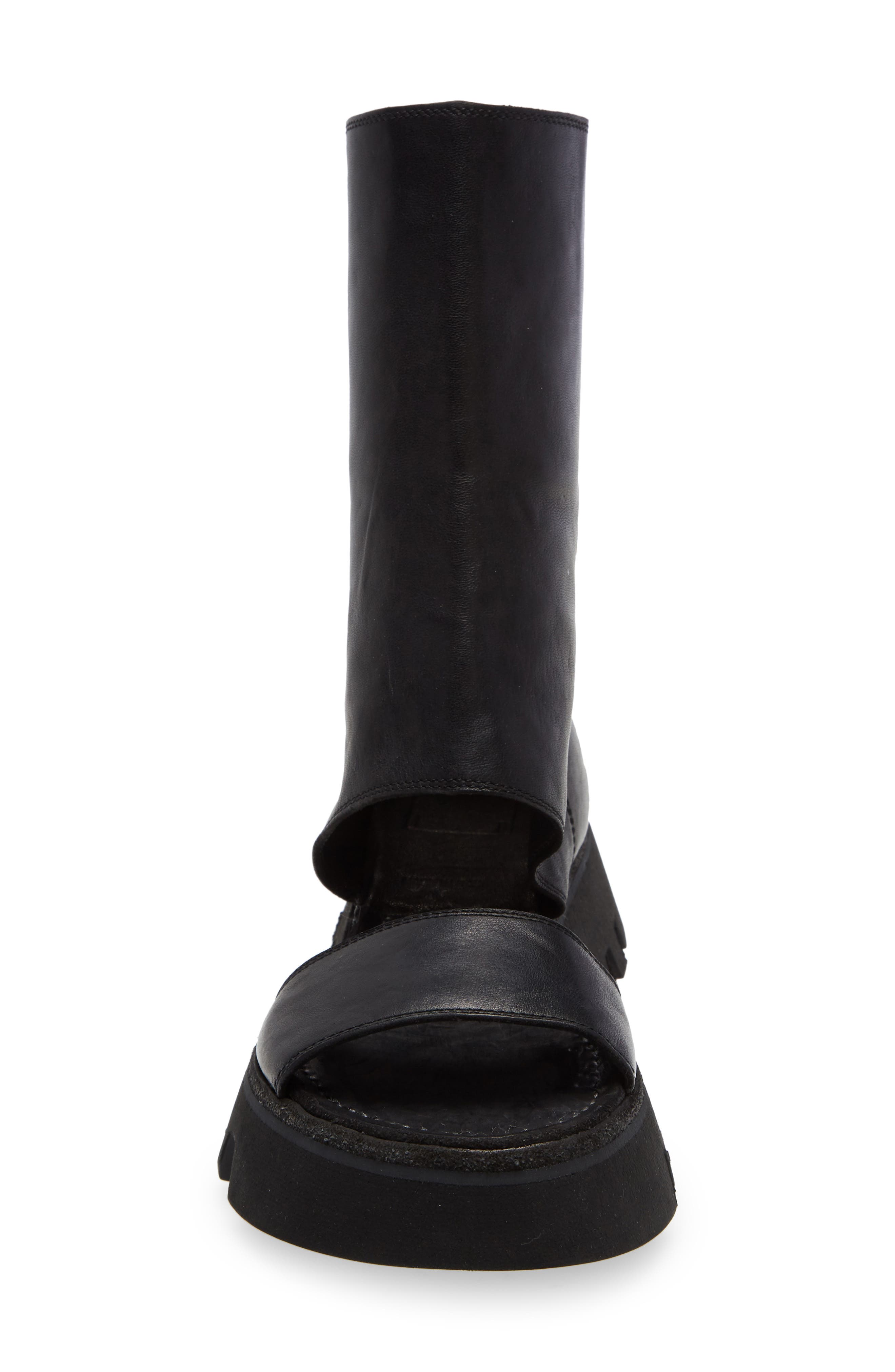 Guidi Lug Sole Back Zip Sandal, Alternate, color, 