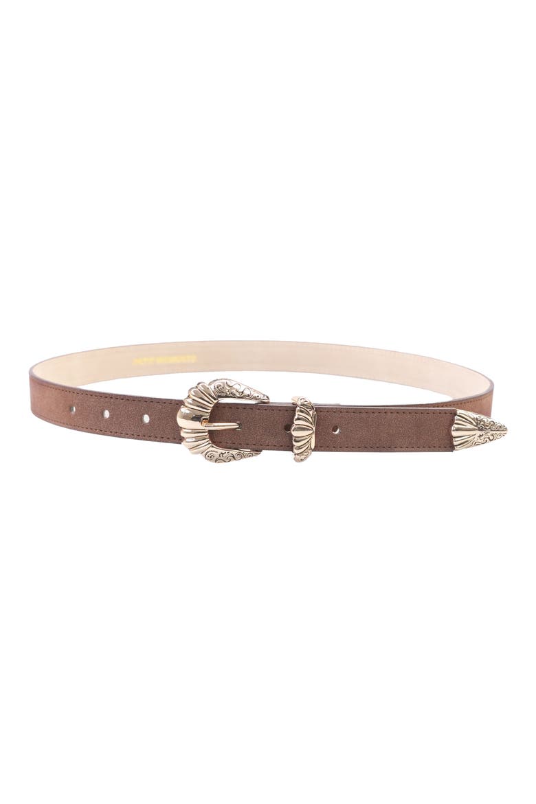 Margaux Faux Leather Belt, Main, color, BROWN