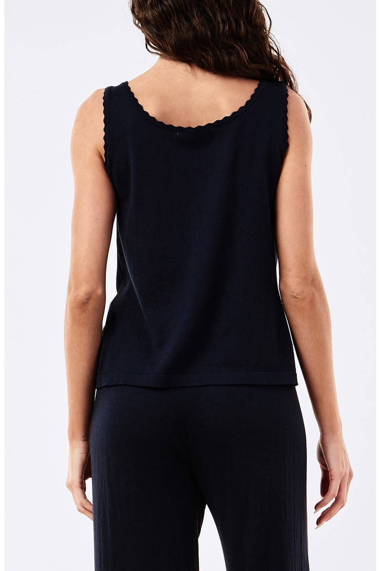 Cotton & Cashmere Fine Knit Tank, Alternate, color, DEEP NAVY