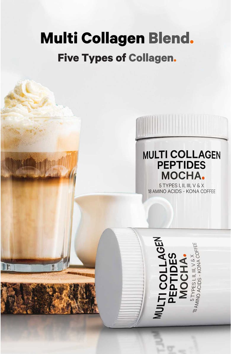 Codeage Multi Collagen Peptides Protein Mocha Powder Supplement, Alternate, color, White
