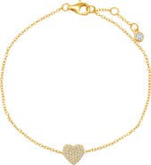Crislu Pavé Cubic Zirconia Heart Bracelet