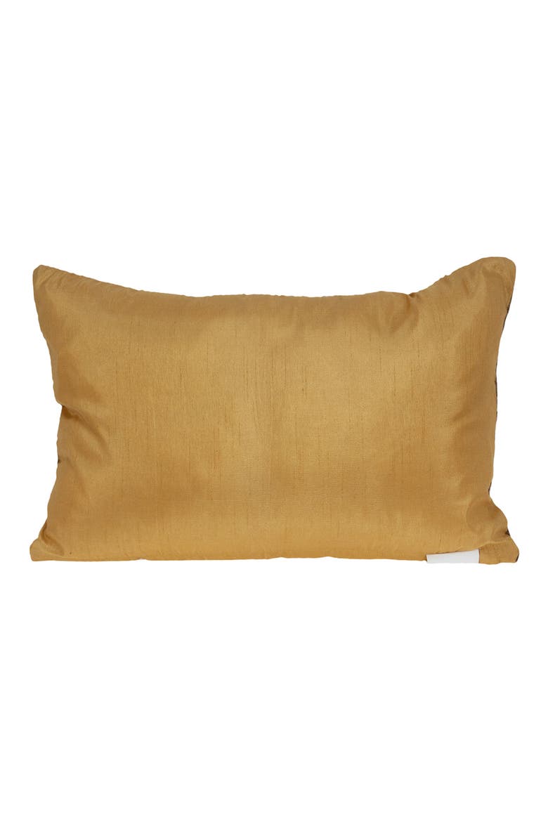 Beaded Geometric Accent Pillow, Alternate, color, BEIGE