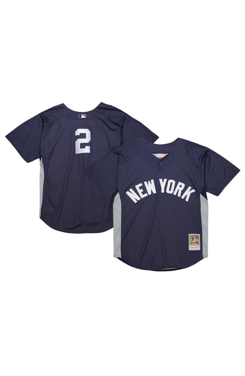 Mitchell & Ness Men's Mitchell & Ness Derek Jeter Navy New York Yankees Cooperstown Collection Batting Practice Jersey, Alternate, color, Navy