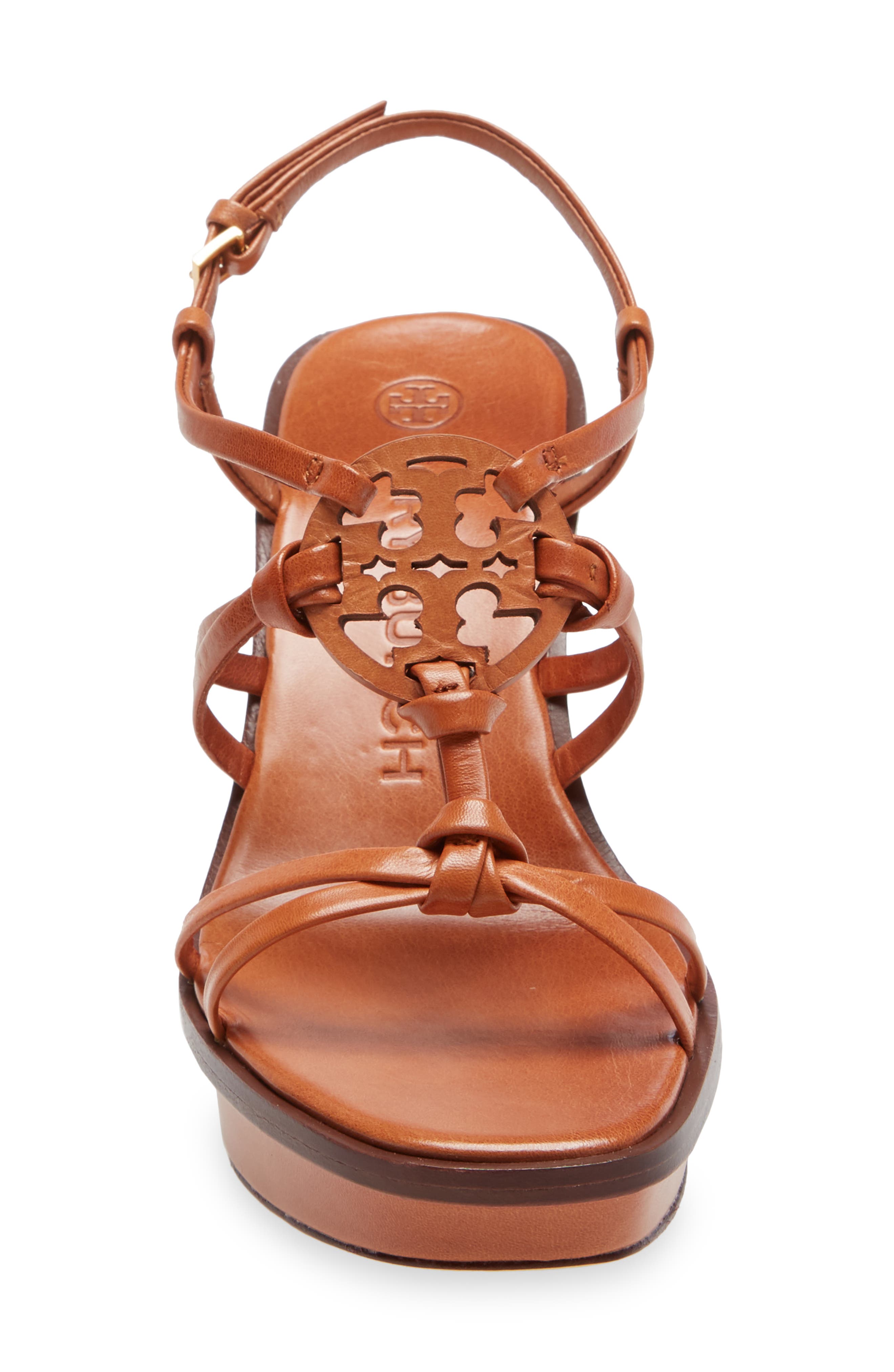 Tory Burch Miller Knotted Wedge Sandal, Alternate, color, 