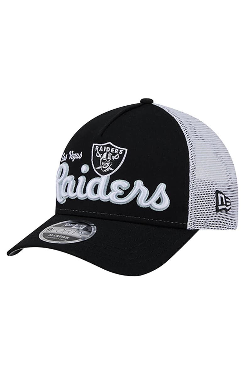 New Era Men's New Era  Black Las Vegas Raiders Side Lines 9FORTY Adjustable Hat, Main, color, Black