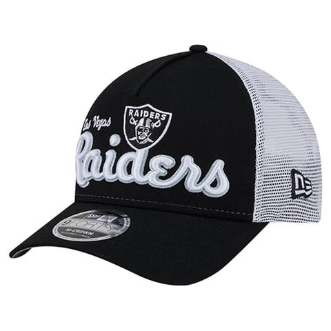 Men's New Era  Black Las Vegas Raiders Side Lines 9FORTY Adjustable Hat