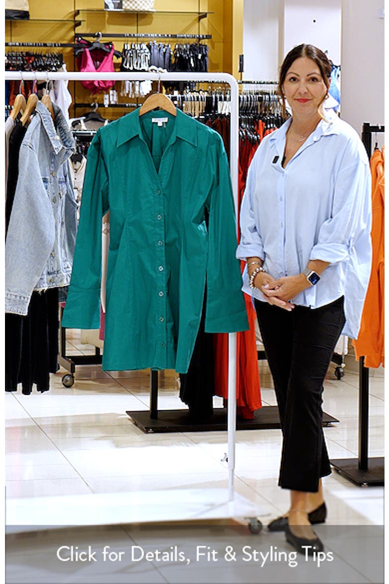 Cotton Blend Long Sleeve Shirtdress video