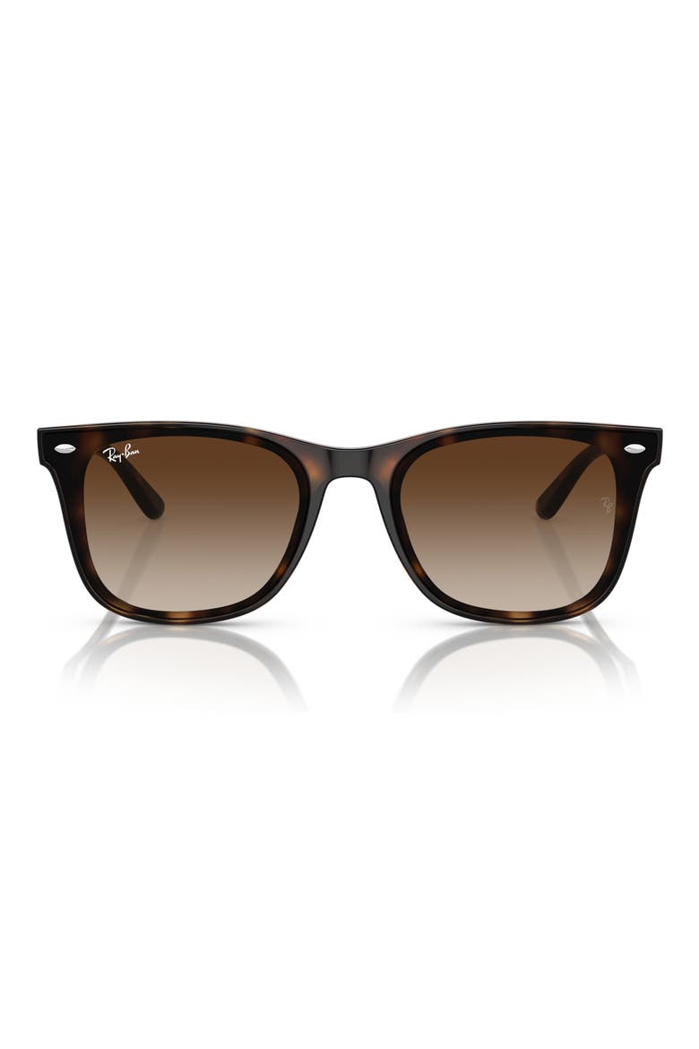 65mm Gradient Oversize Square Sunglasses, Main, color, HAVANA