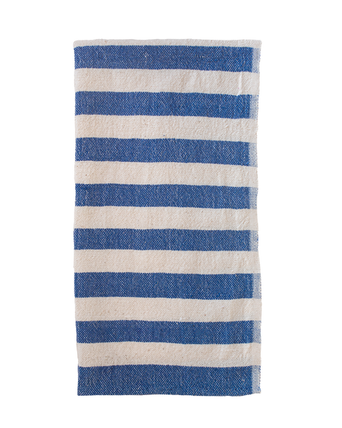 Kd Weave Stripe Hand Towel In Blue