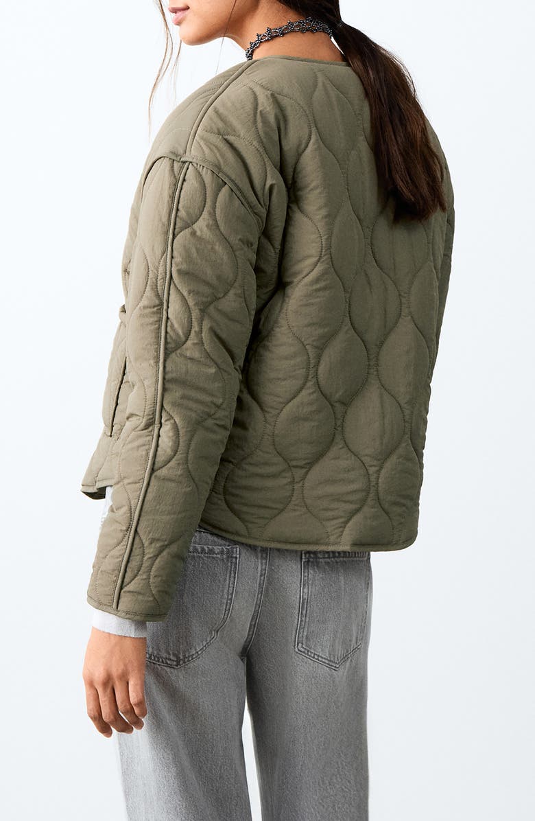 MANGO TEEN Boxy Puffer Jacket, Alternate, color, Khaki Green