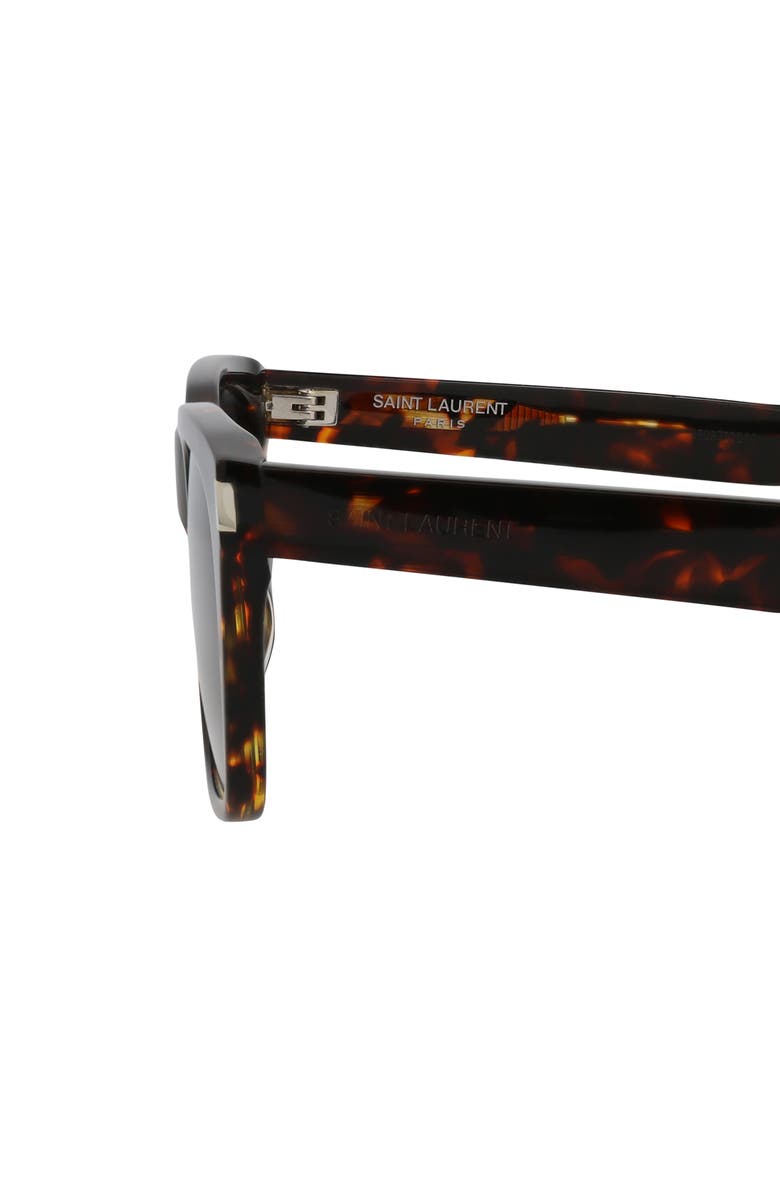 Saint Laurent 56mm Square Sunglasses, Alternate, color, Havana Havana Grey