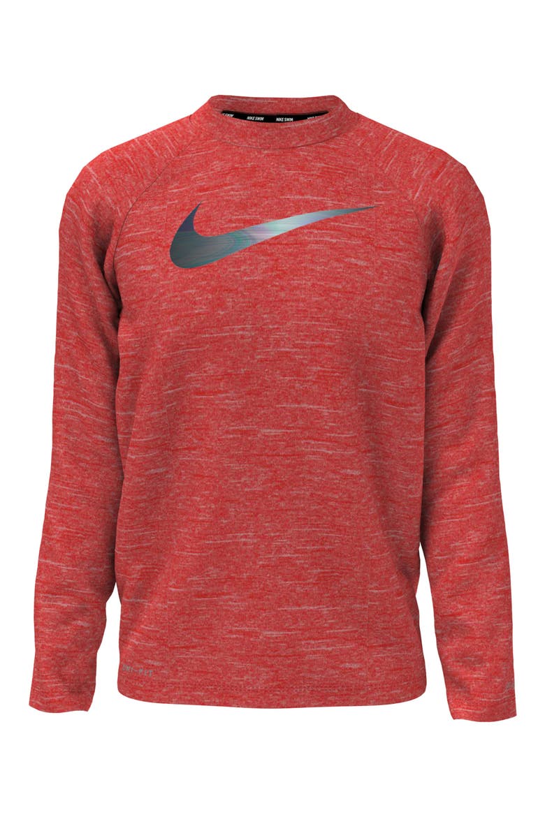 Kids' Hydroguard Swim T-Shirt, Main, color, UNIVERSITY RED