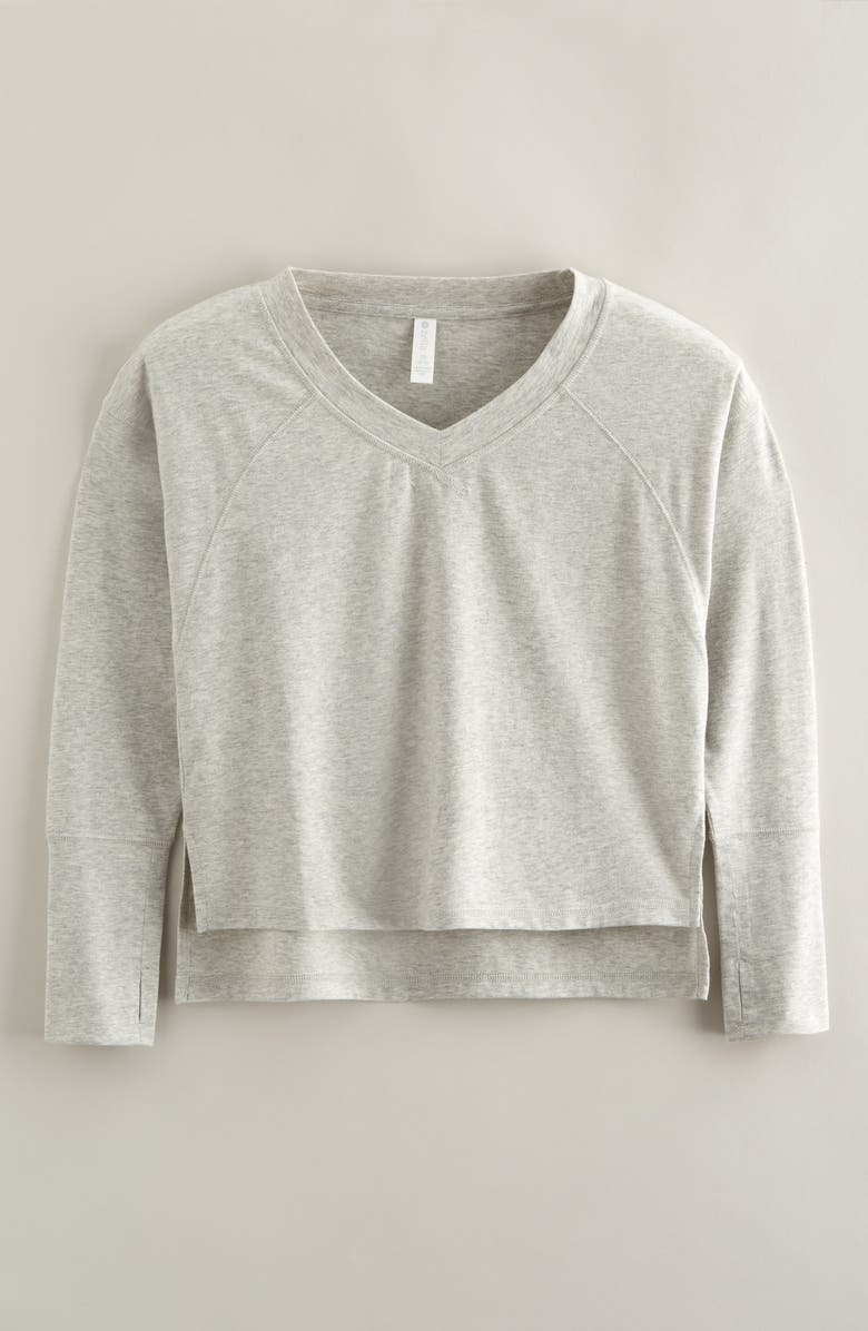 Zella Girl Kids' Long Sleeve T-Shirt, Main, color, Grey Light Heather