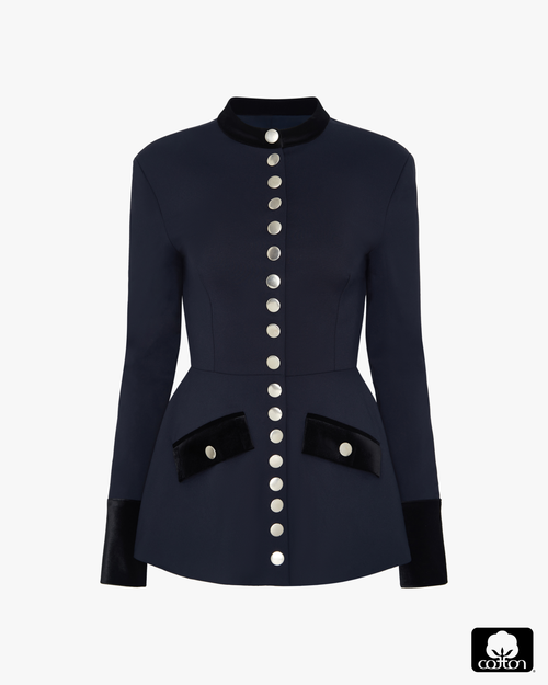 Weworewhat Military Blazer In Blue