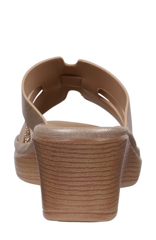 Gc Shoes Francis Wedge Sandal In Gold