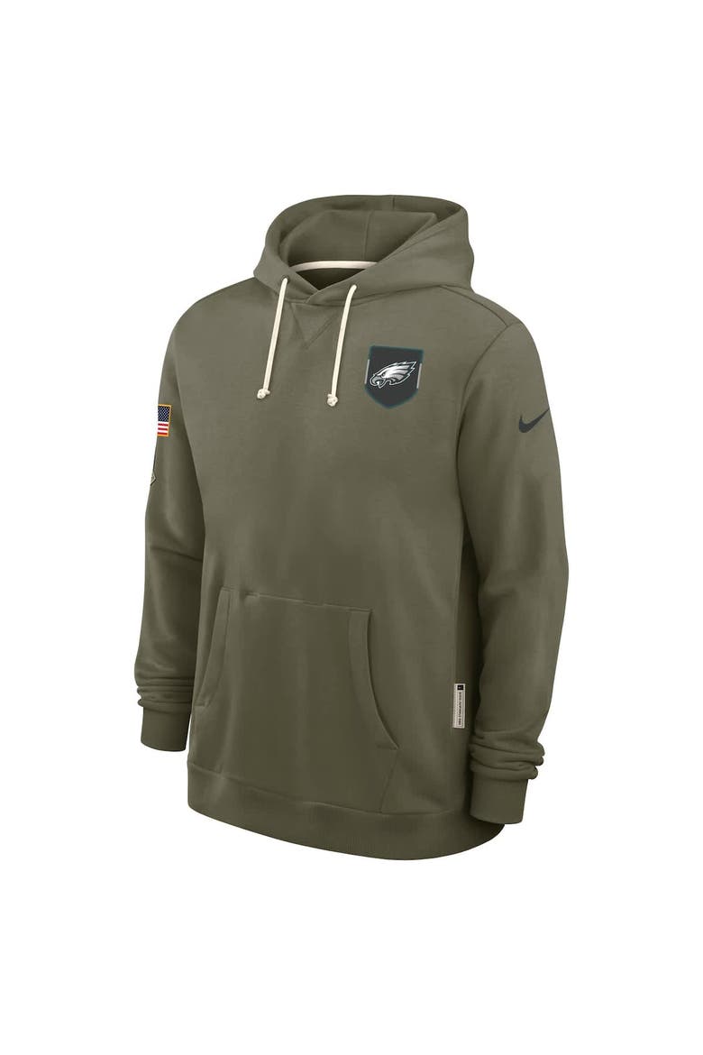Men's Nike Olive Philadelphia Eagles 2025 Salute to Service Sideline Standard Issue Dri-FIT Hoodie, Alternate, color, Olive