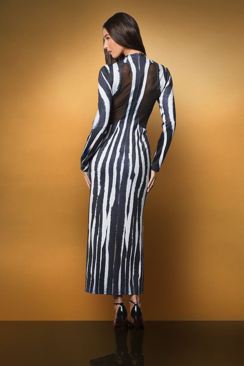 Muse Printed Maxi Dress, Alternate, color, Mono