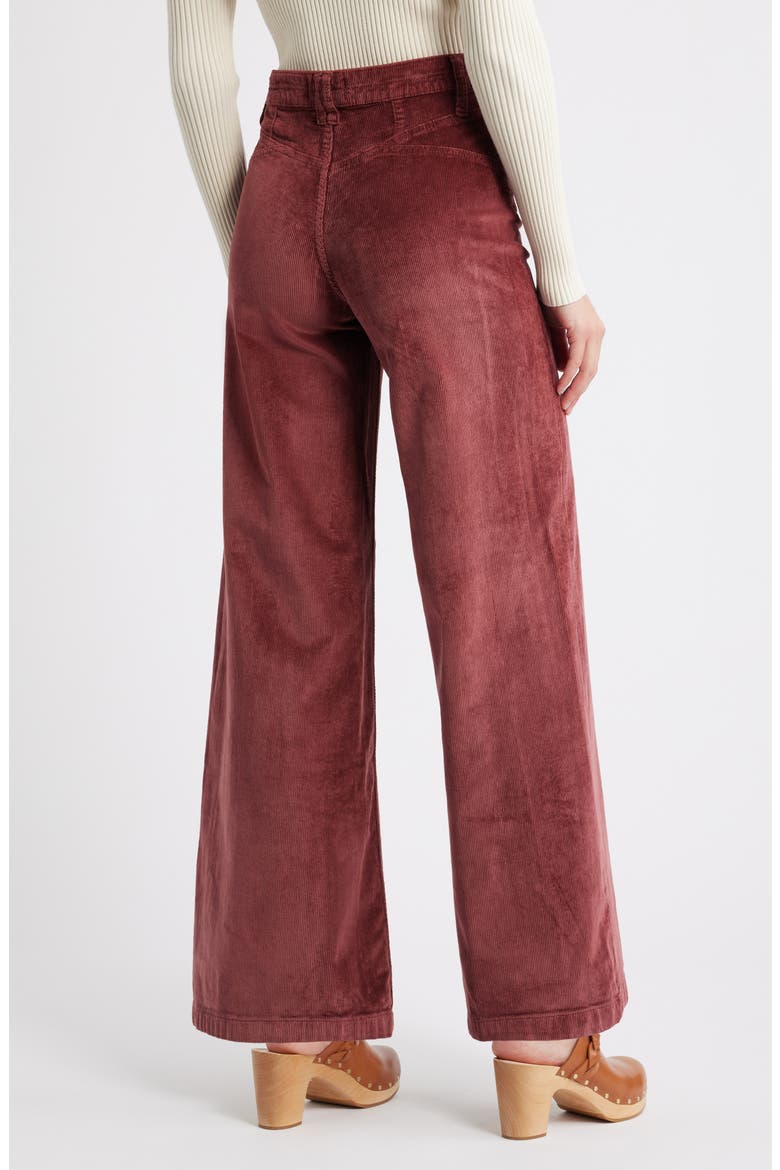 Kellee High Waist Wide Leg Corduroy Palazzo Pants, Alternate, color, BRICK WALL