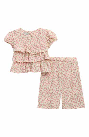 Pippa & Julie Loren Floral Tiered Top & Pants Set