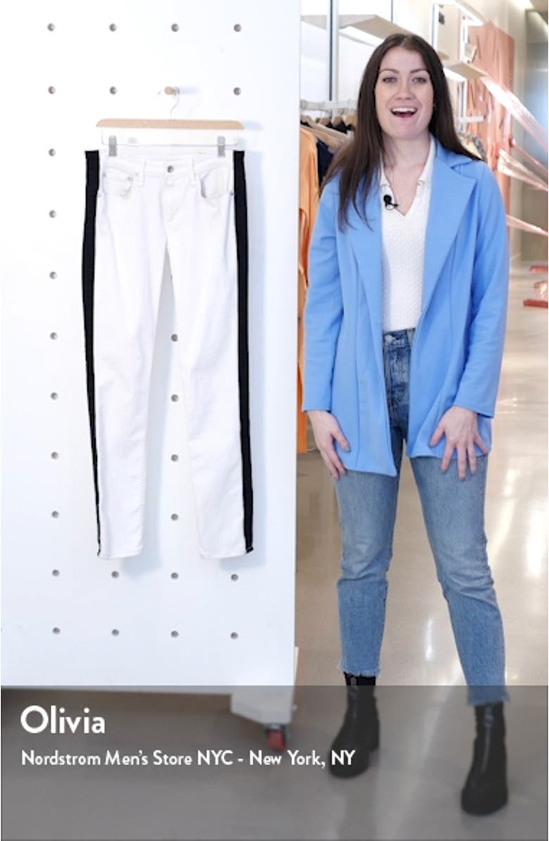 Dre Side Stripe Slim Boyfriend Jeans, sales video thumbnail