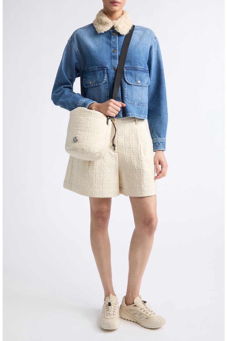 Quilted Nylon Shorts, Alternate, color, BEIGE