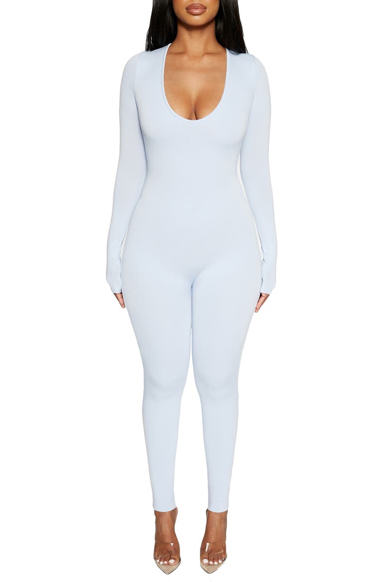 All Body Long Sleeve Catsuit, Main, color, PERIWINKLE
