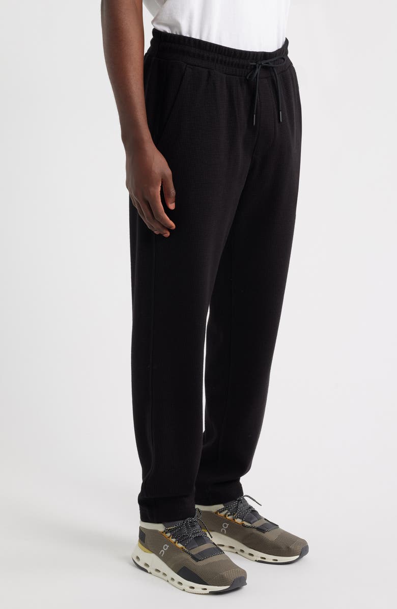 Zella Waffle Knit Joggers, Alternate, color, Black Caviar